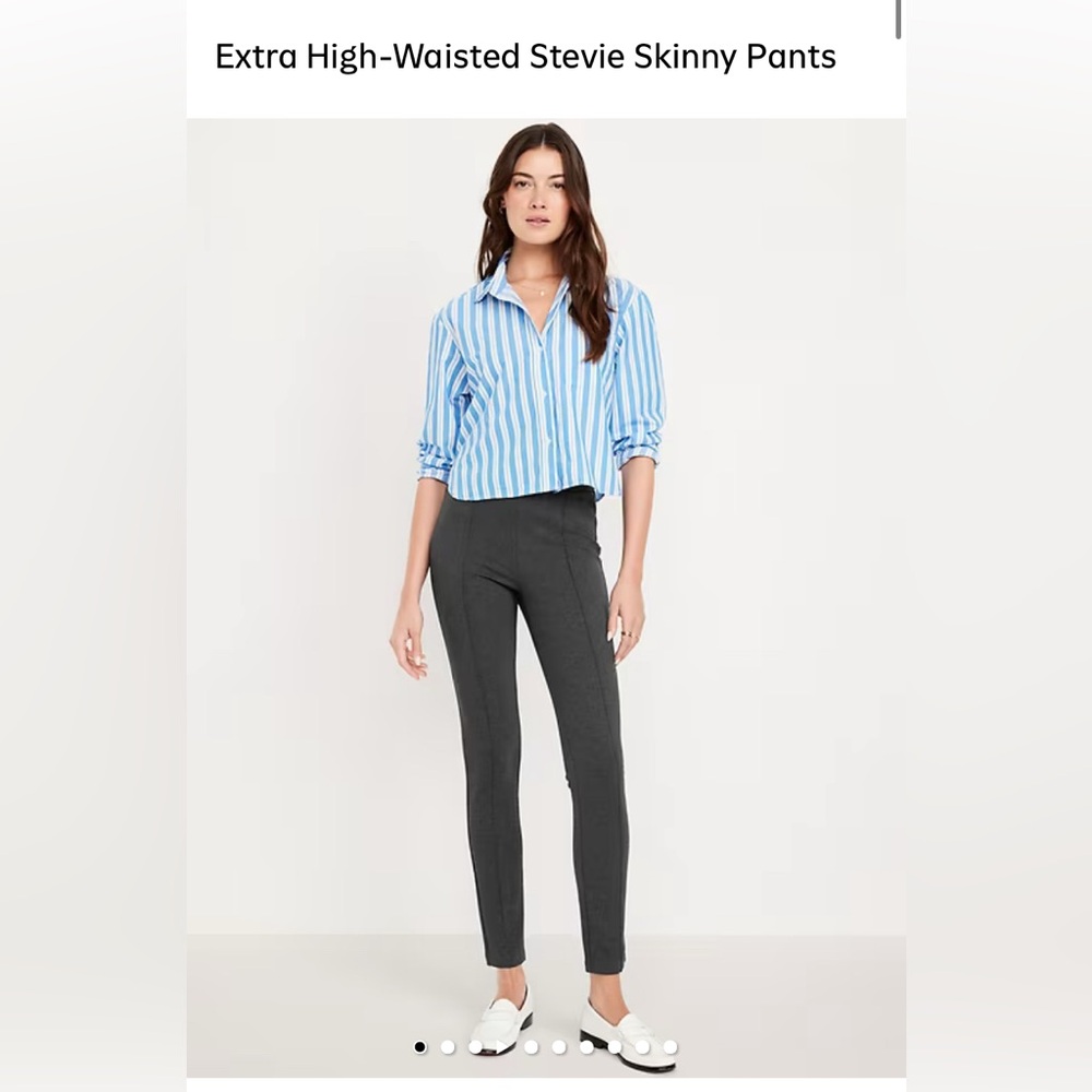 Old Navy Stevie Extra High Rise Charcoal Leggings, size small
